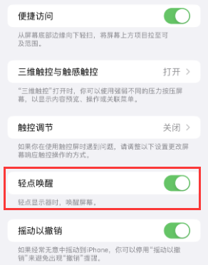 鹿邑苹果授权维修站分享iPhone轻点无法唤醒怎么办