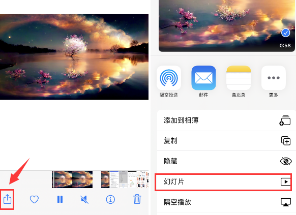 鹿邑苹果14维修店分享iPhone14相册视频如何循环播放 