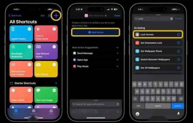 鹿邑苹果14锁屏维修店分享iPhone14升级iOS16.4后如何创建锁屏快捷方式 