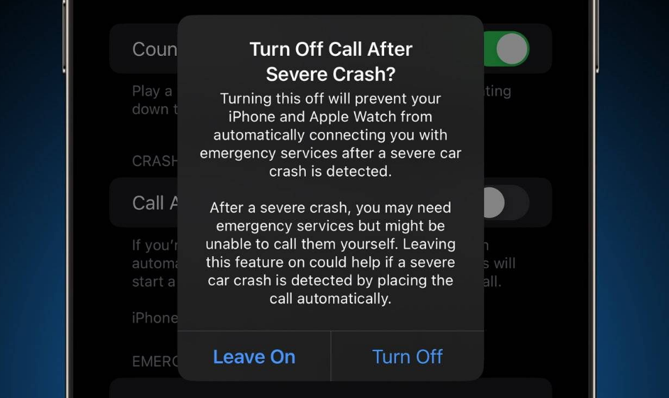 鹿邑苹果14维修分享 iPhone 14 和 Apple Watch 上关闭崩溃检测 